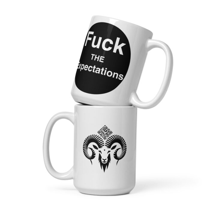 White glossy Fuckthe mug - Image 3