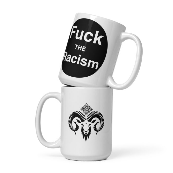 White glossy Fuckthe mug - Image 3