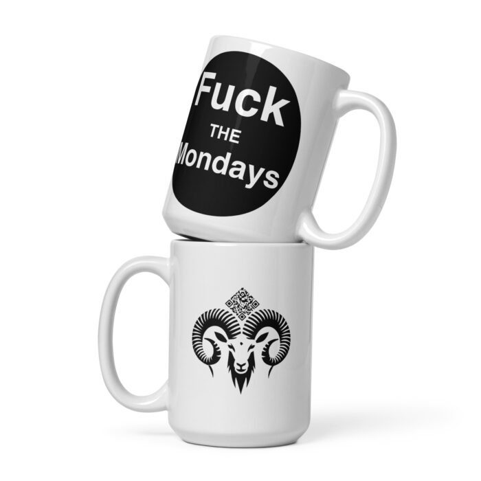 White glossy Fuckthe mug - Image 3
