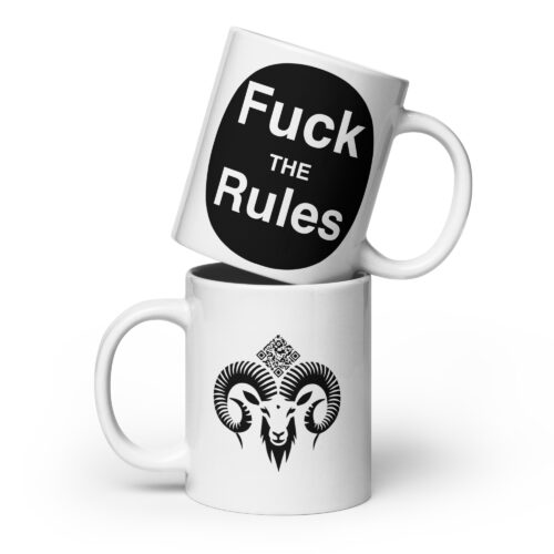 White glossy Fuckthe mug